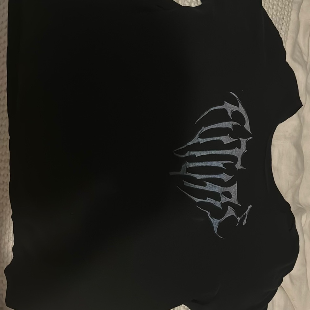 Black oversized future t-shirt w/ neck cut out